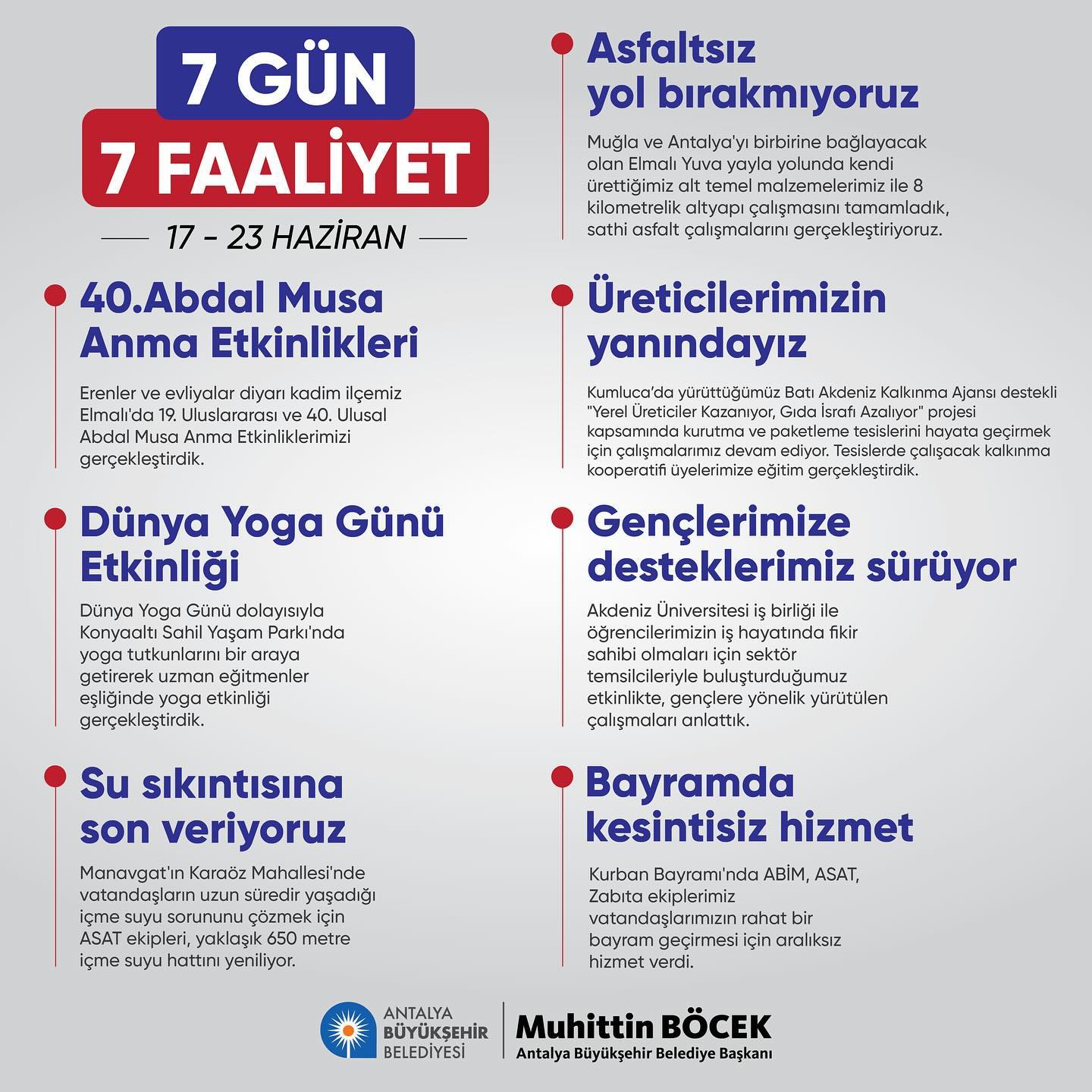 7 Gün / 7 Faaliyet
.
….