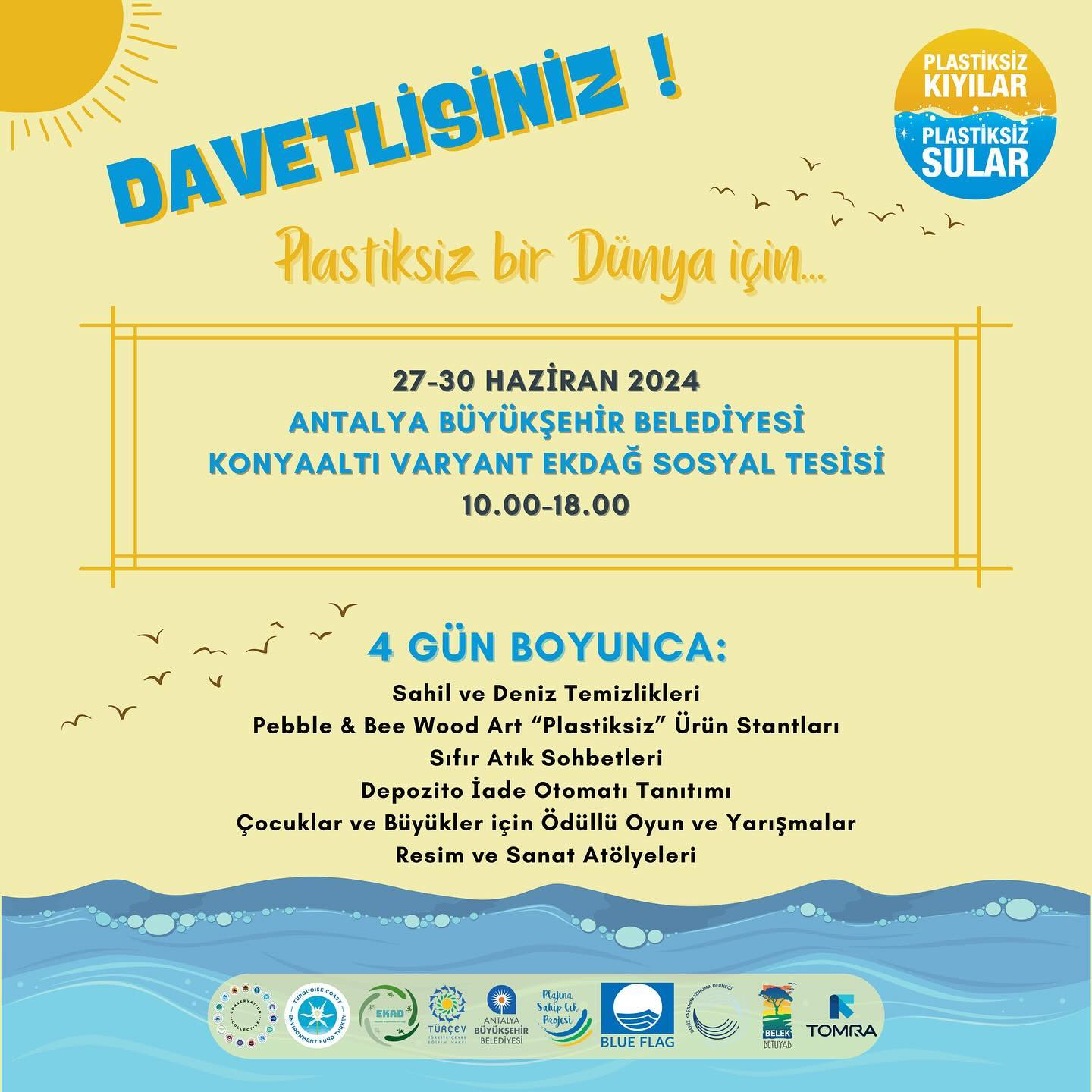 Konyaaltı Varyant Ekdağ Sosyal Tesisi’mizde gerçekleşecek olan “Plastiksiz Kıyıl…