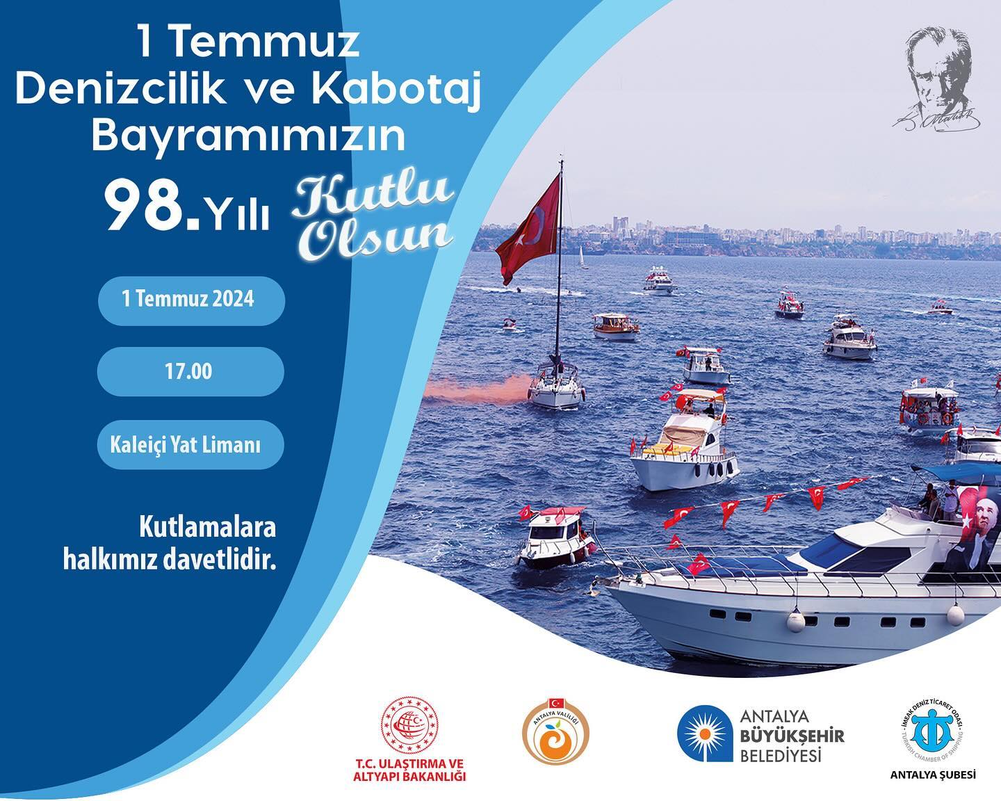 1 Temmuz Denizcilik ve Kabotaj Bayramı’mızın 98. yılı kutlu olsun!

Tüm halkımız