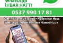 Belediyemiz Nar Masa WhatsApp İhbar Hattına öneri, şikayet ve taleplerinizi ilet…