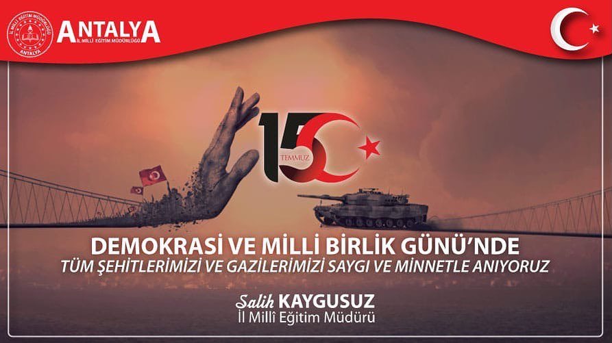 15 Temmuz’un yıldönümünde, milletimizin bağımsızlık ve demokrasi mücadelesini bi