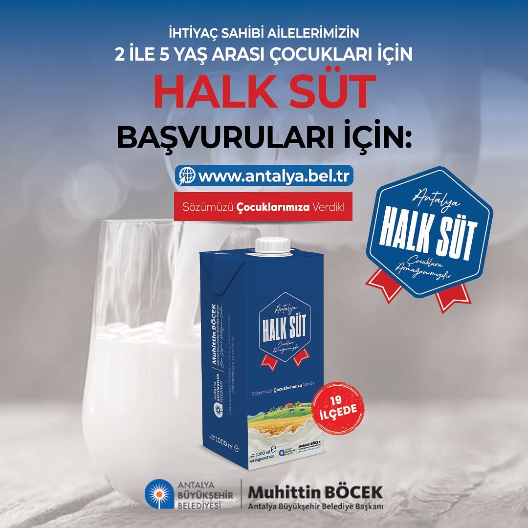 İhtiyaç sahibi ailelerimizin 2 ile 5 yaş arası çocuklarını sağlıklı Halk Süt ile