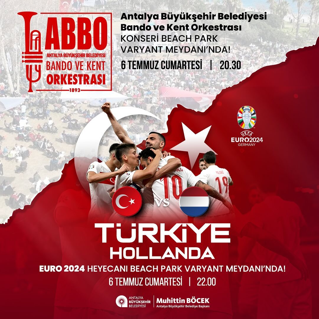 Antalya Büyükşehir Belediyesi organizasyonu ile hem Milli maç hem de ABBO konser