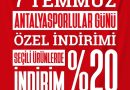 ・・・
 7 Temmuz’a özel seçili ürünlerde %20 indirim 6-7 Temmuz 2024 tarihlerinde A