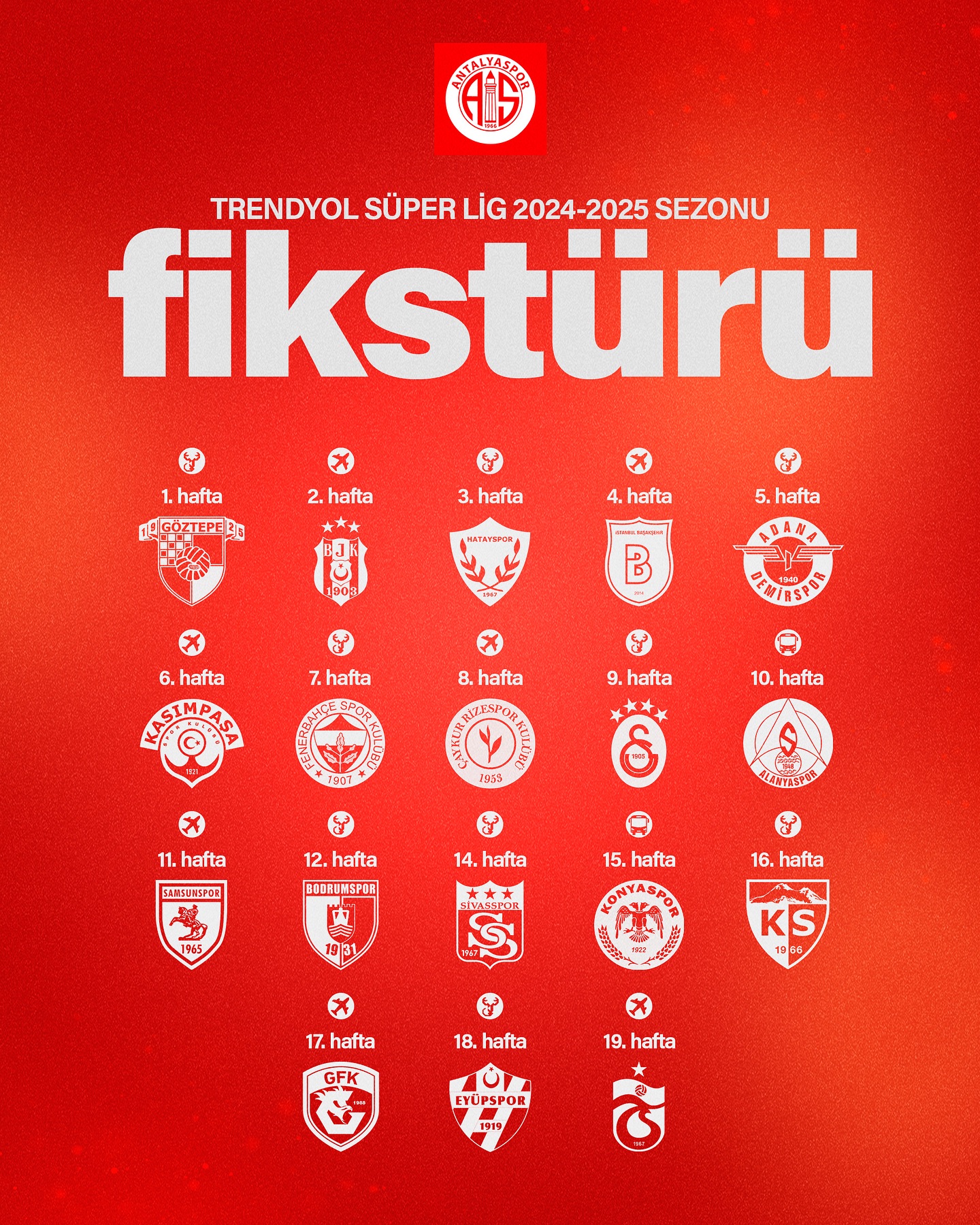 2024-2025 Sezonu Trendyol Süper Lig fikstür çekimi tamamlandı.

 Buna göre takım