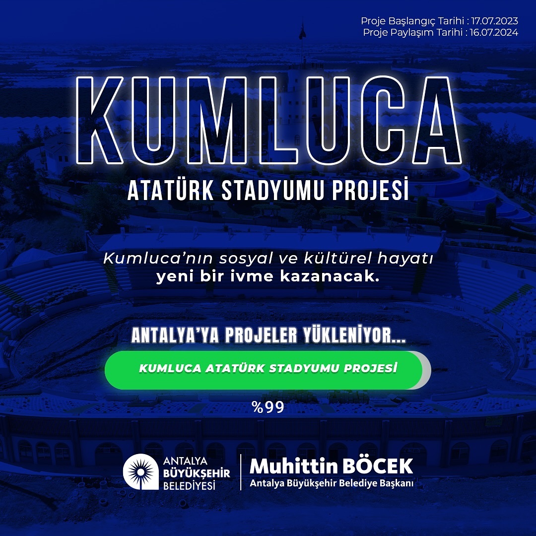Antalya’ya Projeler Yükleniyor
.
.

Kumluca Atatürk Stadyumu Projesi