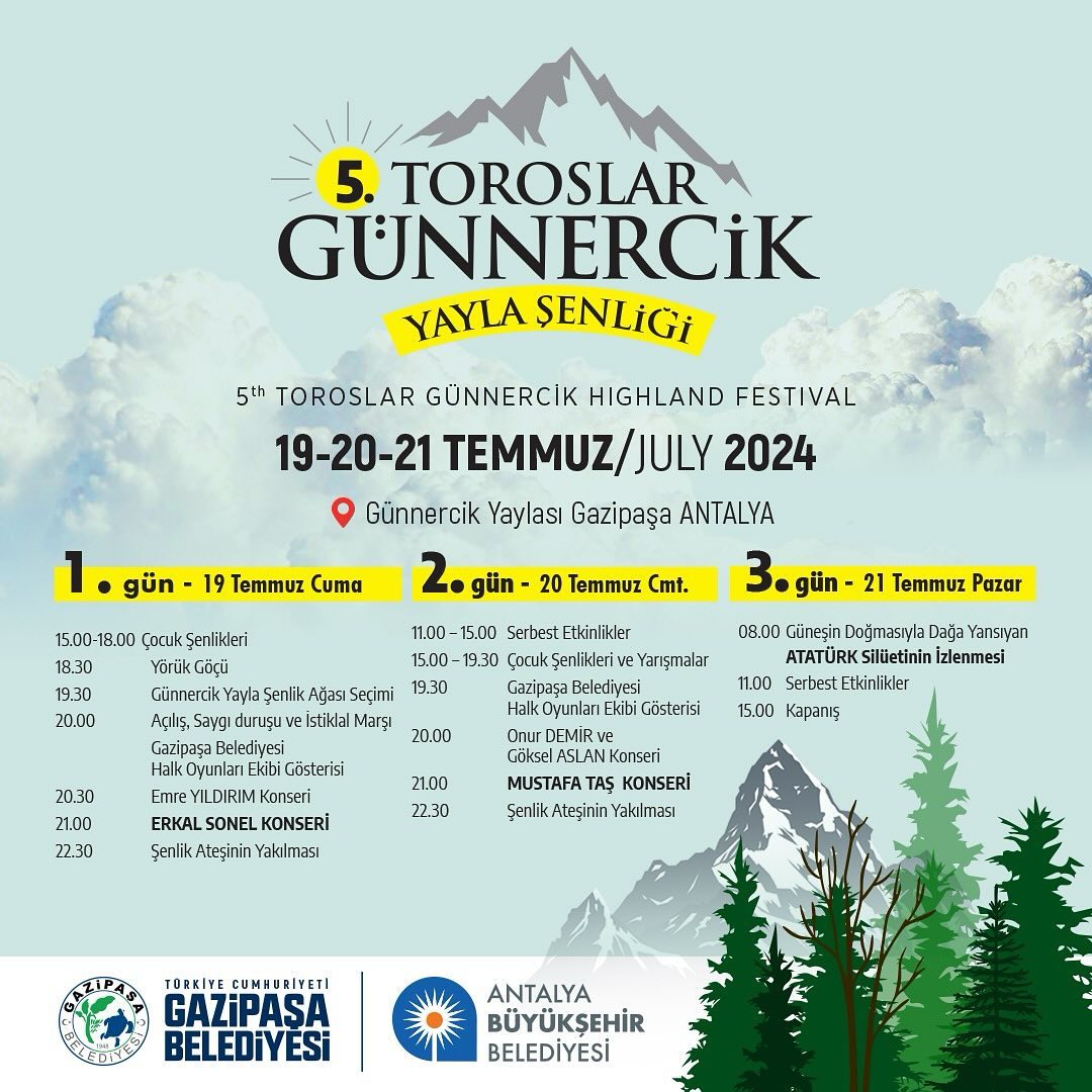Antalya Büyükşehir Belediyesi ve Gazipaşa Belediyesi iş birliği ile bu yıl 5.si