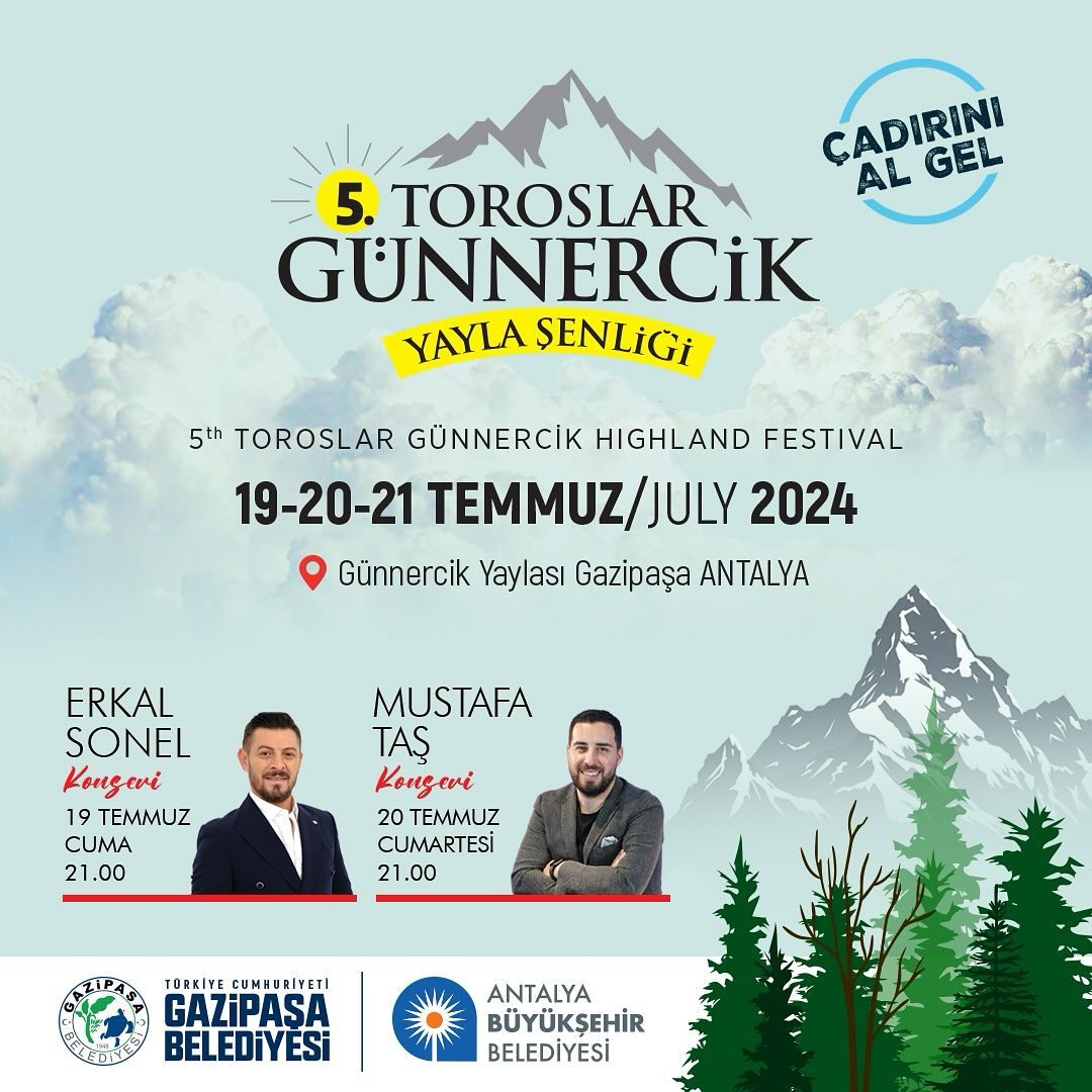 Antalya Büyükşehir Belediyesi ve Gazipaşa Belediyesi iş birliği ile düzenlenecek