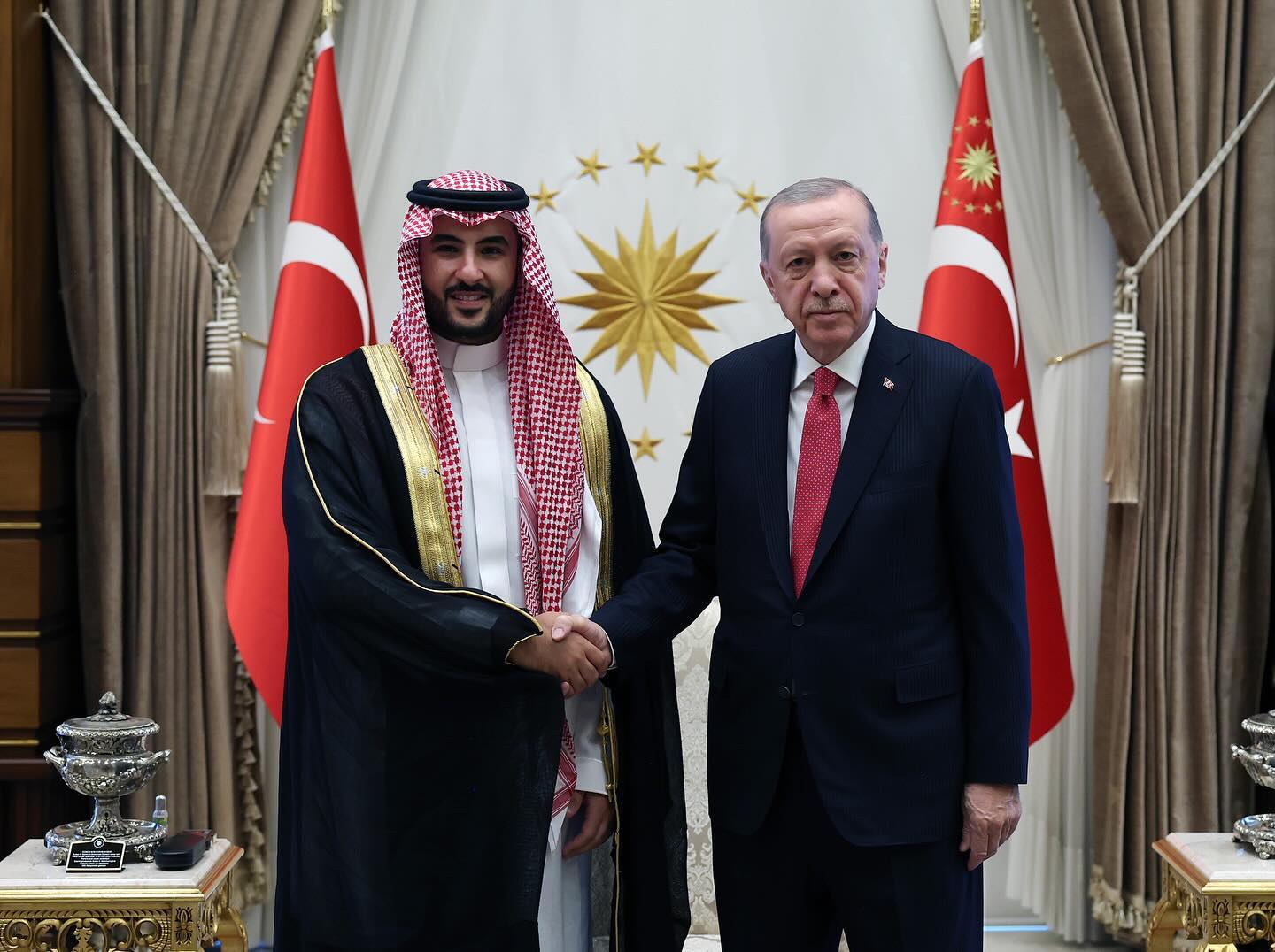 Cumhurbaşkanımız Recep Tayyip Erdoğan, Suudi Arabistan Savunma Bakanı Halid bin