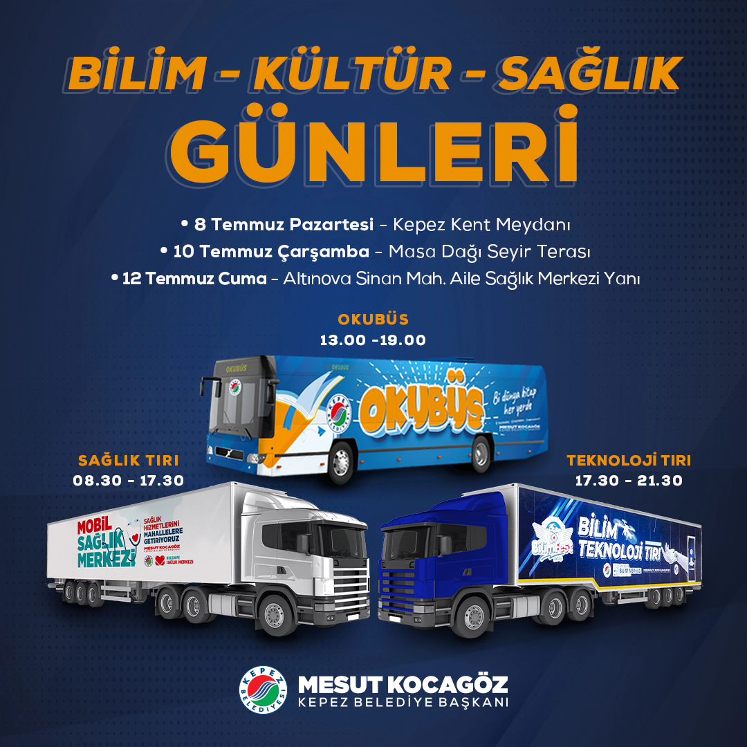 Kepez Belediyesi Bilim – Kültür – Sağlık Günleri başlıyor.