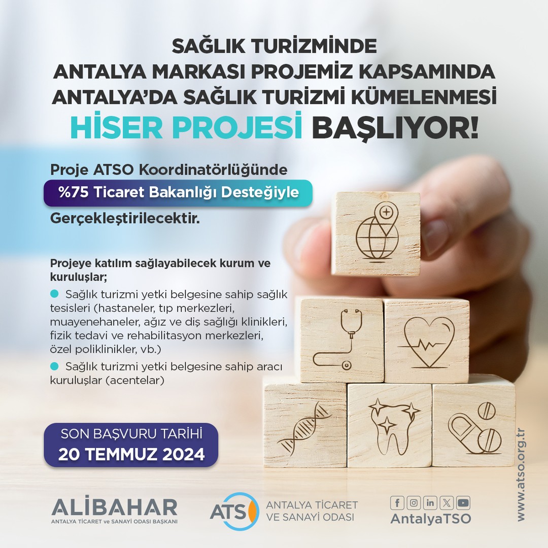 Odamız önderliğinde yürütülen “Sağlık Turizminde Antalya Markası” vizyon projesi