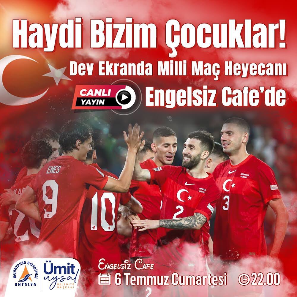 Tüm coşkumuzla Milli Takımımızın yanındayız. Haydi bayraklar elimizde, hep birli