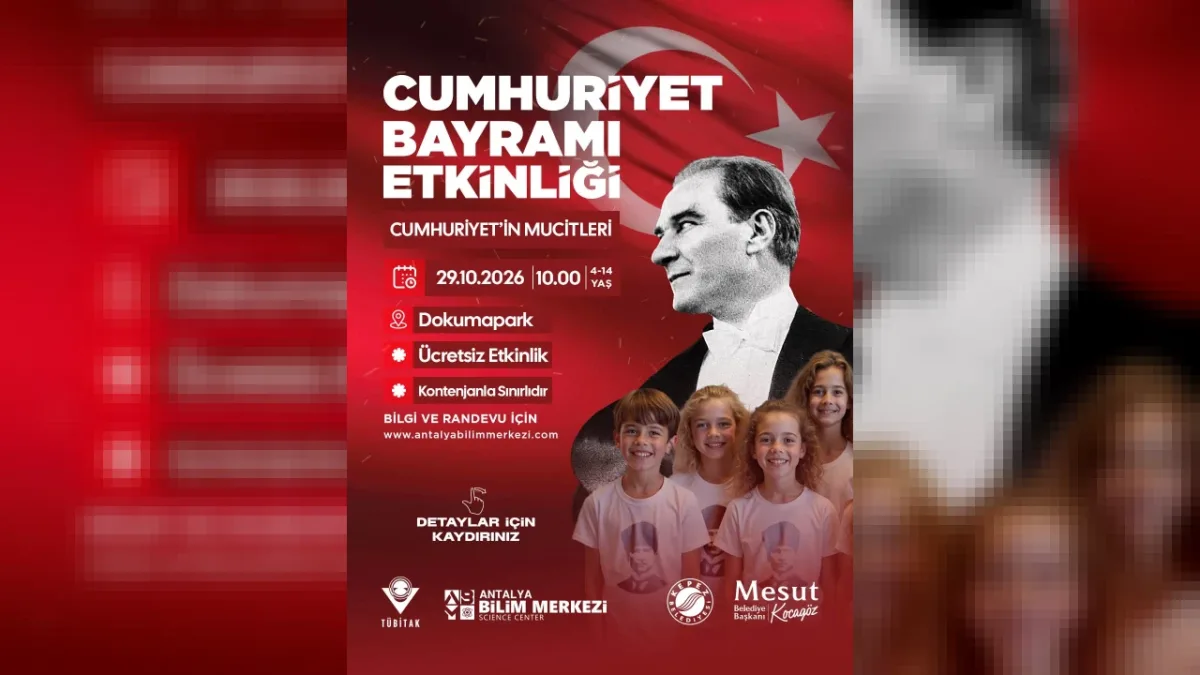 Kepez Belediyesi’nden Cumhuriyet’in 103. Yılına Özel Bilim ve Etkinlik Programı