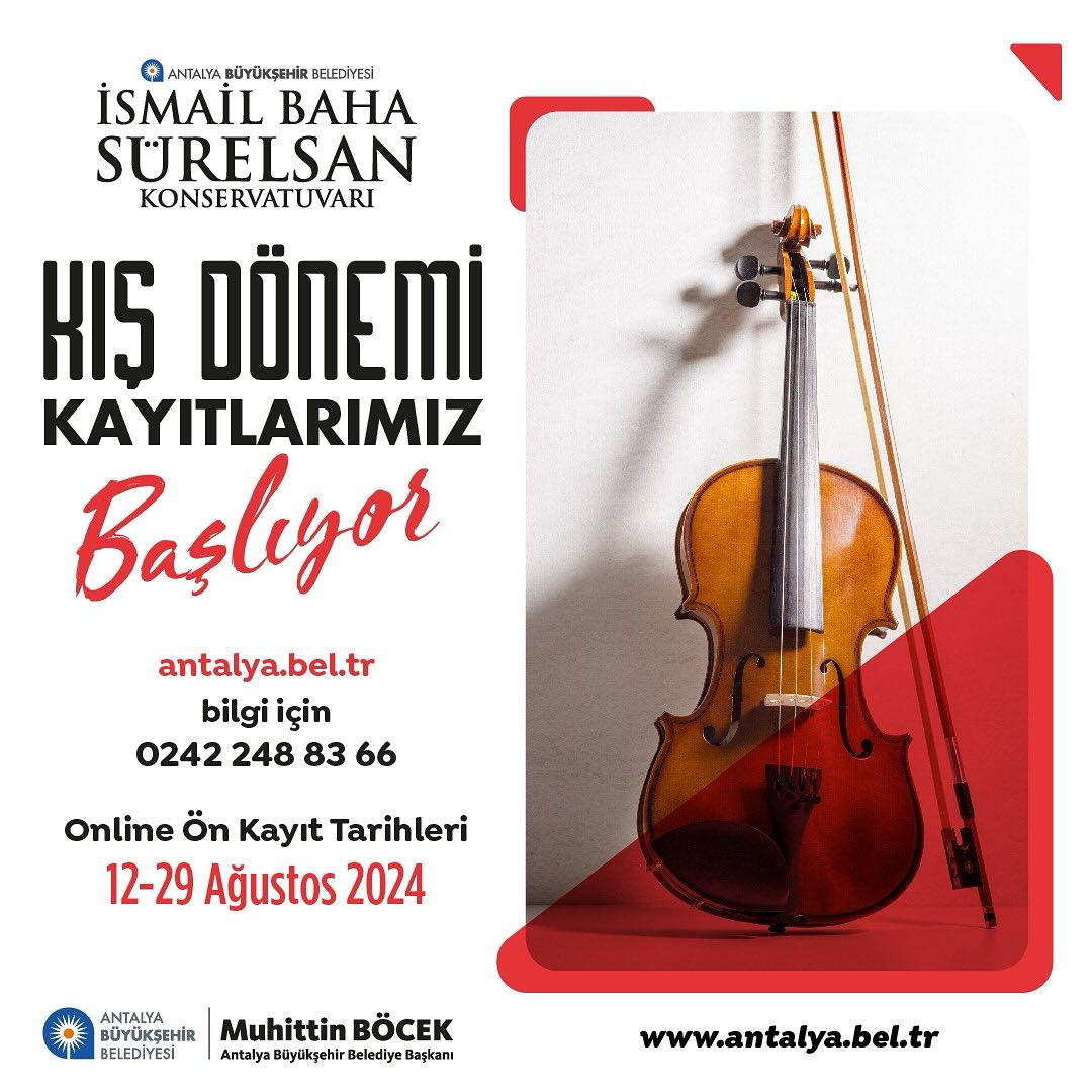 Antalya Büyükşehir Belediyesi İsmail Baha Sürelsan Konservatuvarı, kış dönemi ka