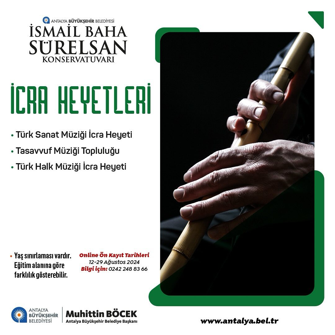 Antalya Büyükşehir Belediyesi İsmail Baha Sürelsan Konservatuvarı, icra heyetler