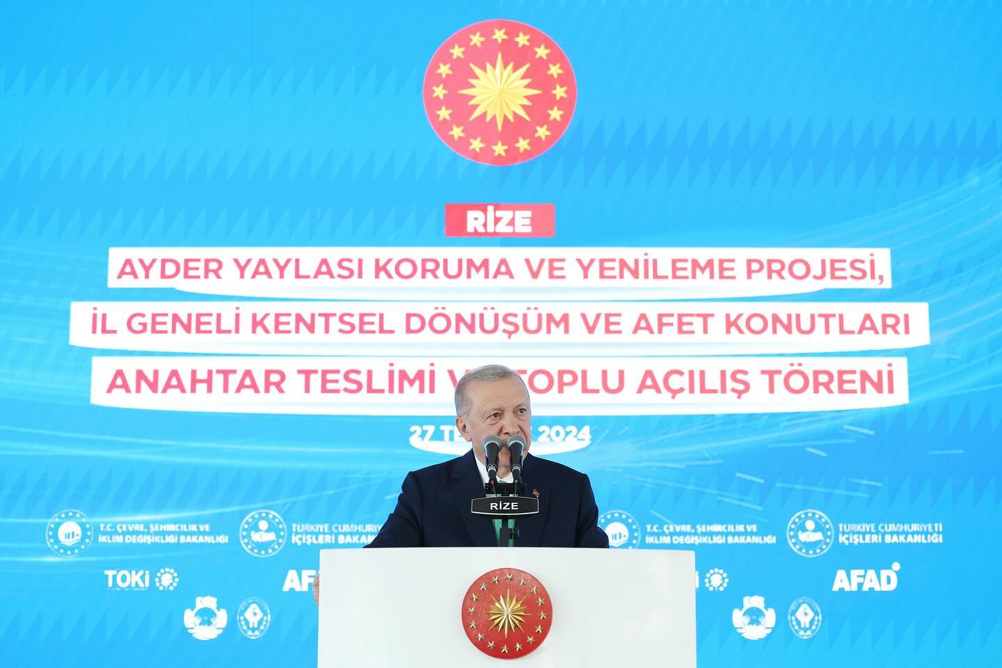 Cumhurbaşkanımız Recep Tayyip Erdoğan, Rize’de toplu açılış ve anahtar teslim tö
