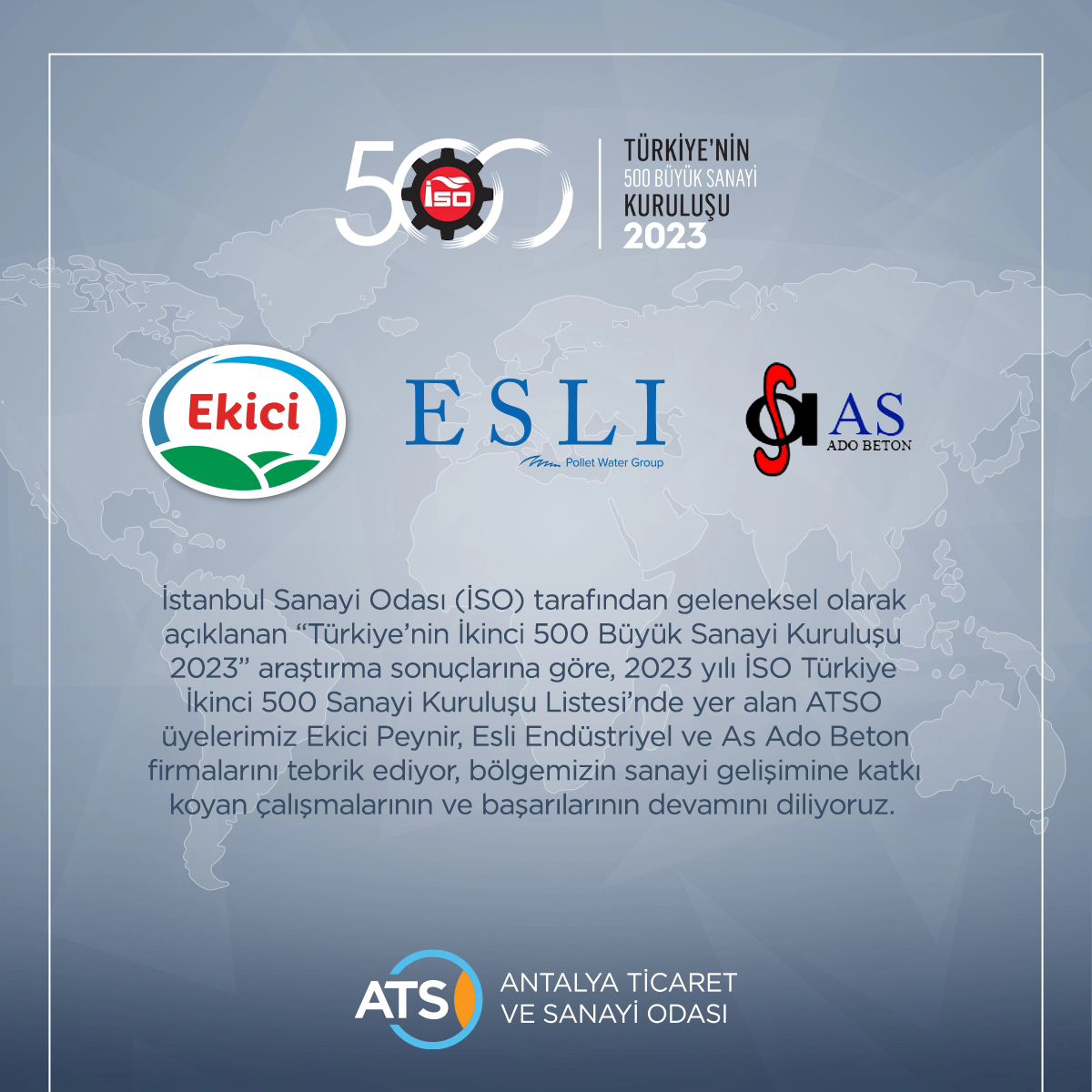 İstanbul Sanayi Odası (İSO) tarafından geleneksel olarak açıklanan “Türkiye’nin