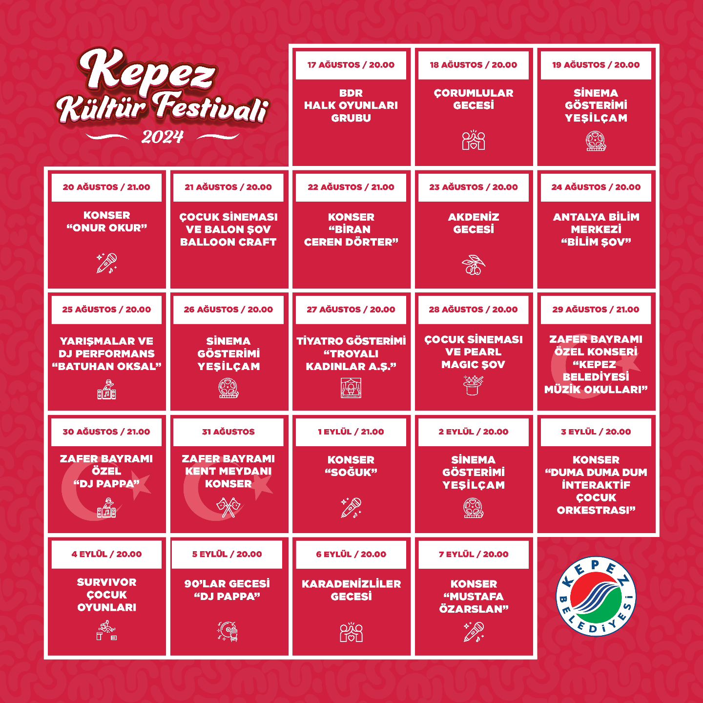 Kepez Kültür Festivali, Dokumapark’ta tüm hızıyla devam ediyor.