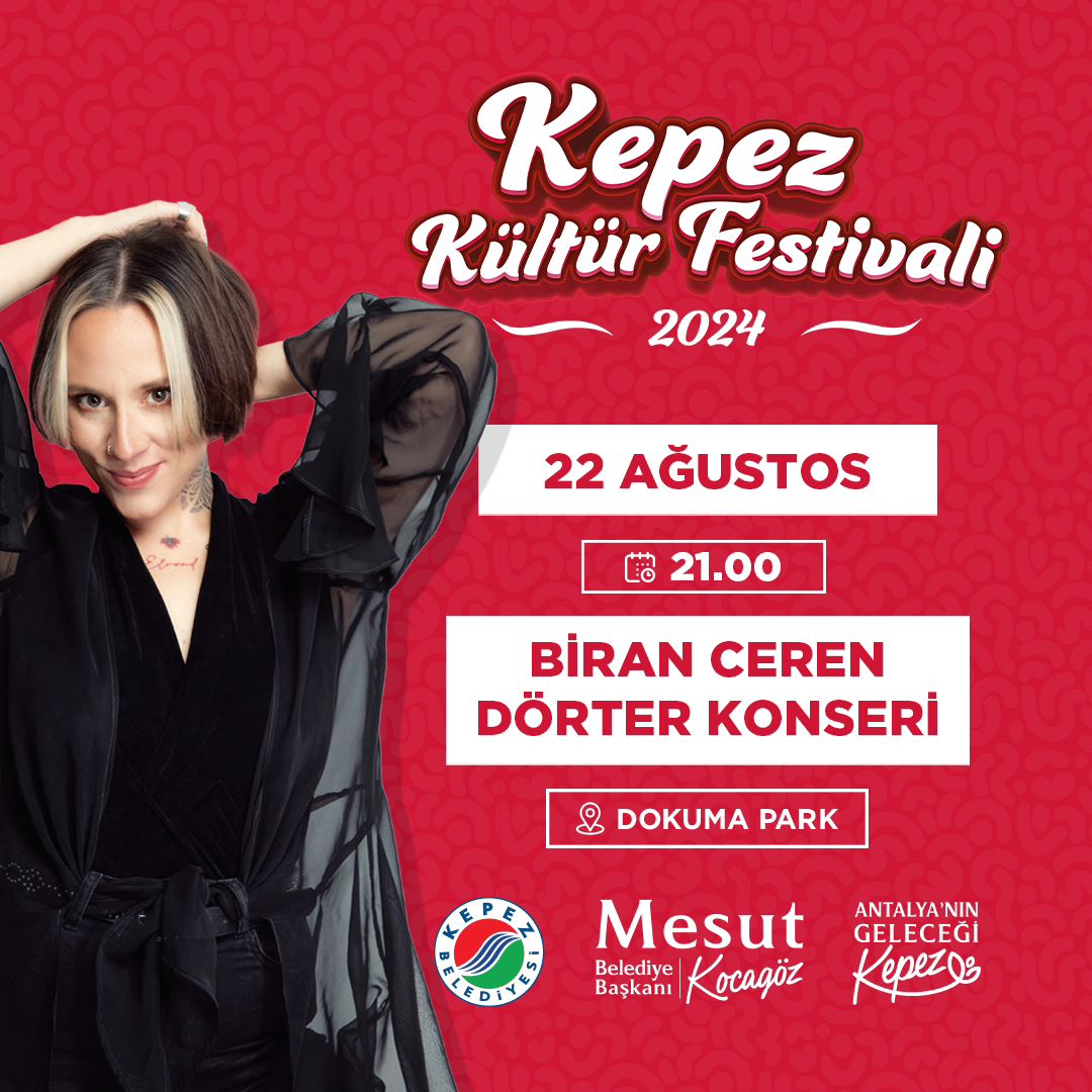 Kepez Kültür Festivali’nde yarın muhteşem bir konser sizi bekliyor. Antalya’nın