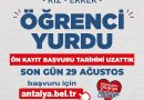 Yükseköğretim Kız-Erkek Öğrenci Yurdu ön kayıtları başladı! 

Geleceğinizi güven