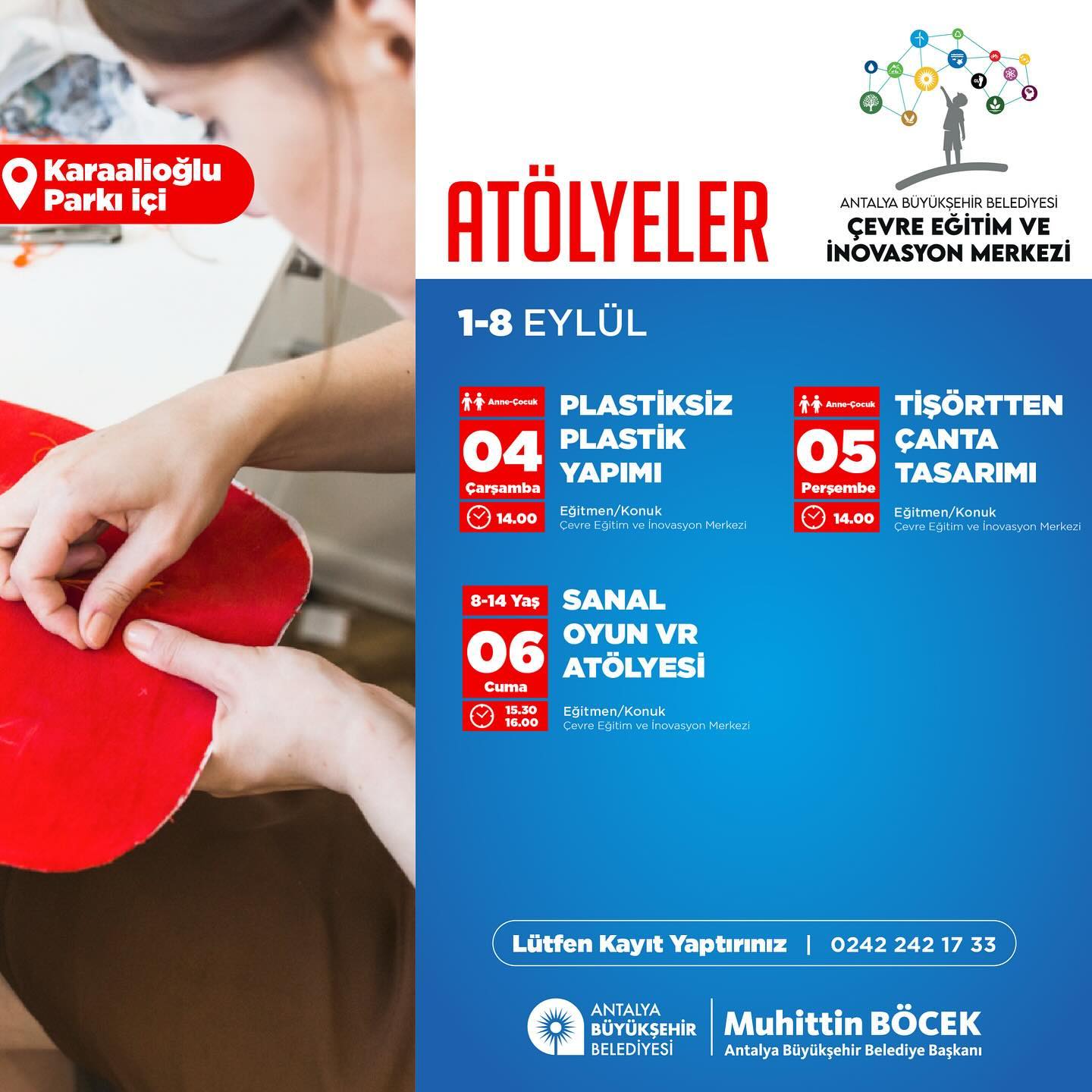 Antalya Büyükşehir Belediyesi Çevre Eğitim ve İnovasyon Merkezi’nin birbirinden