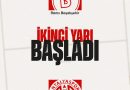 ‪ Dk.46: İkinci yarı başladı. Başarılar