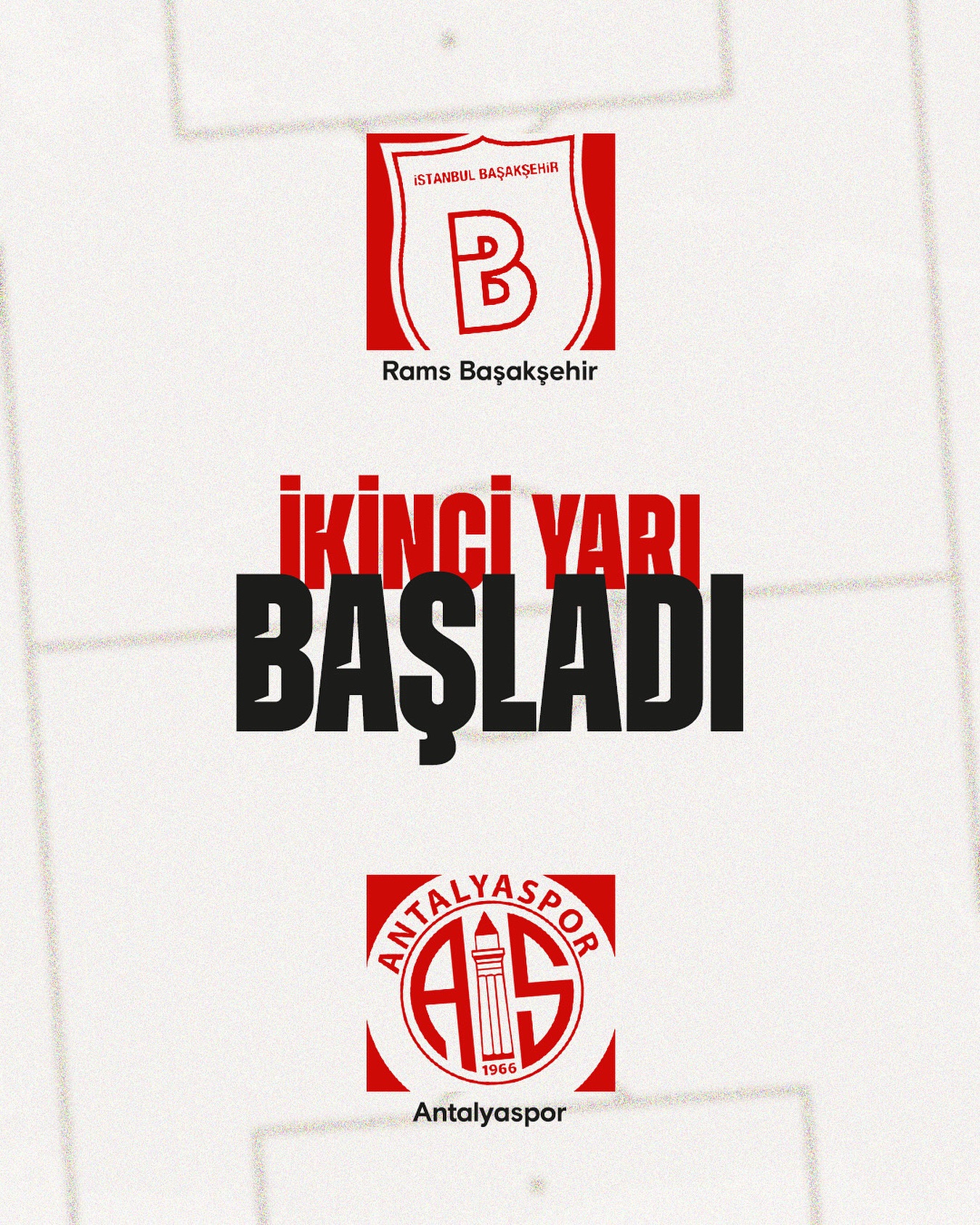 ‪ Dk.46: İkinci yarı başladı. Başarılar