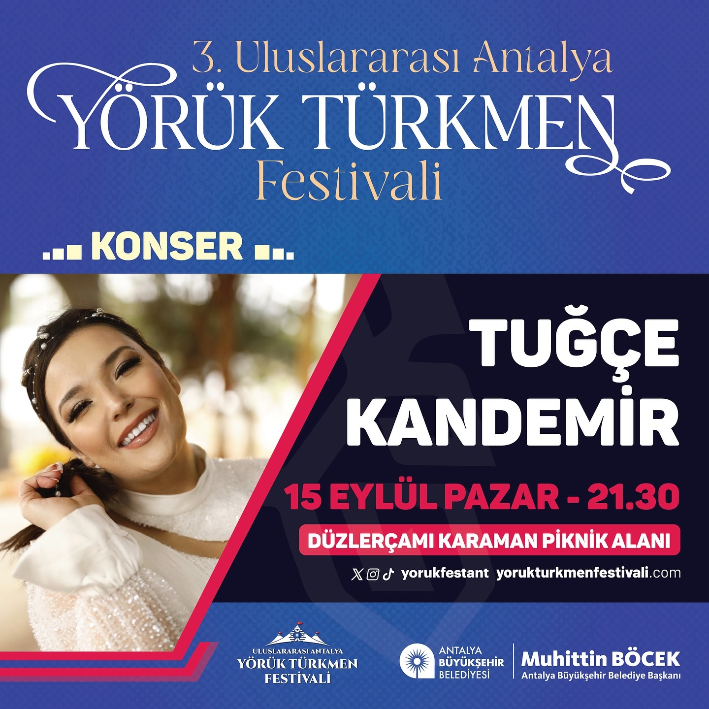 3. Uluslararası Antalya Yörük Türkmen Festivali’nin son gününde, sevilen sanatçı