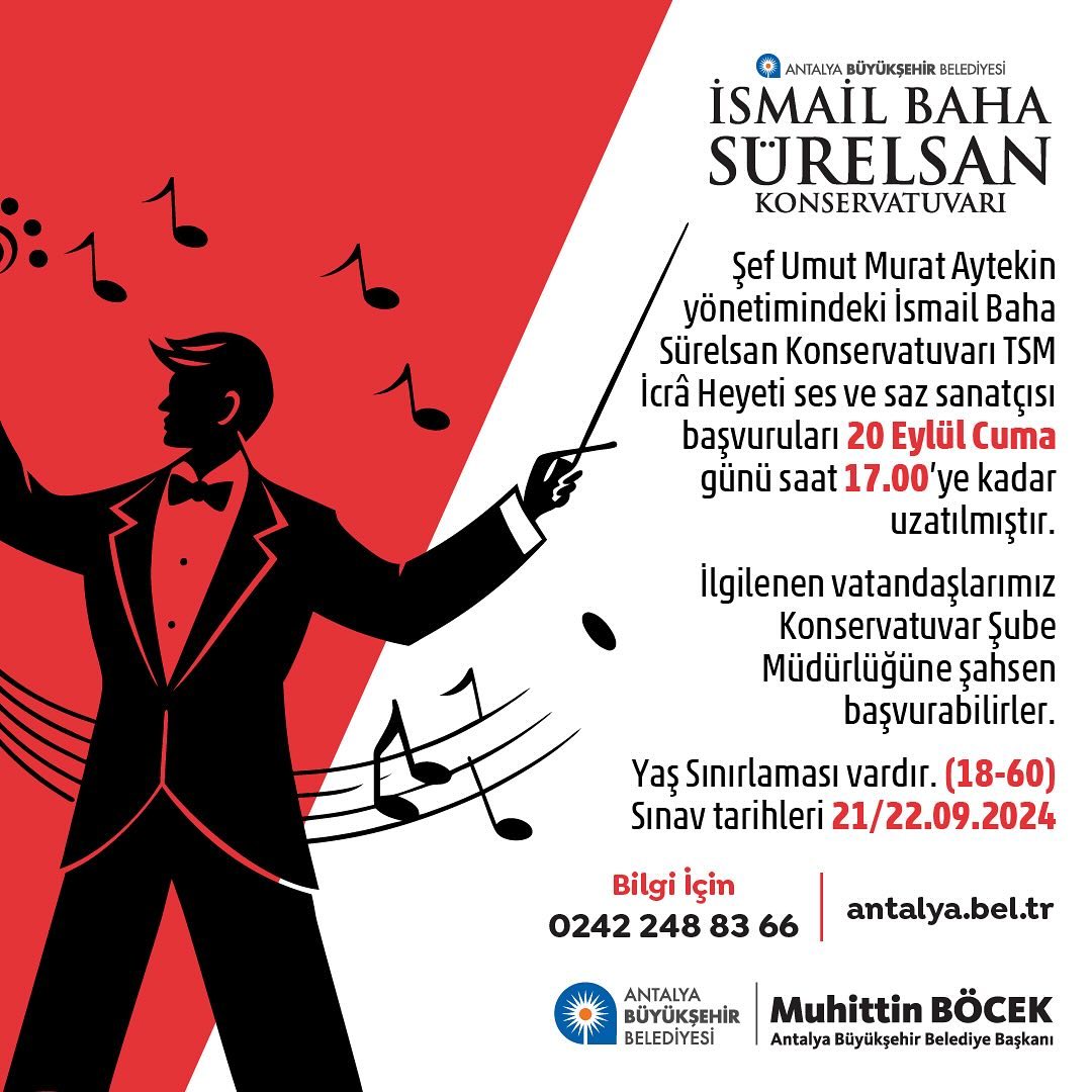 Antalya Büyükşehir Belediyesi İsmail Baha Sürelsan Konservatuvarı TSM İcrâ Heyet