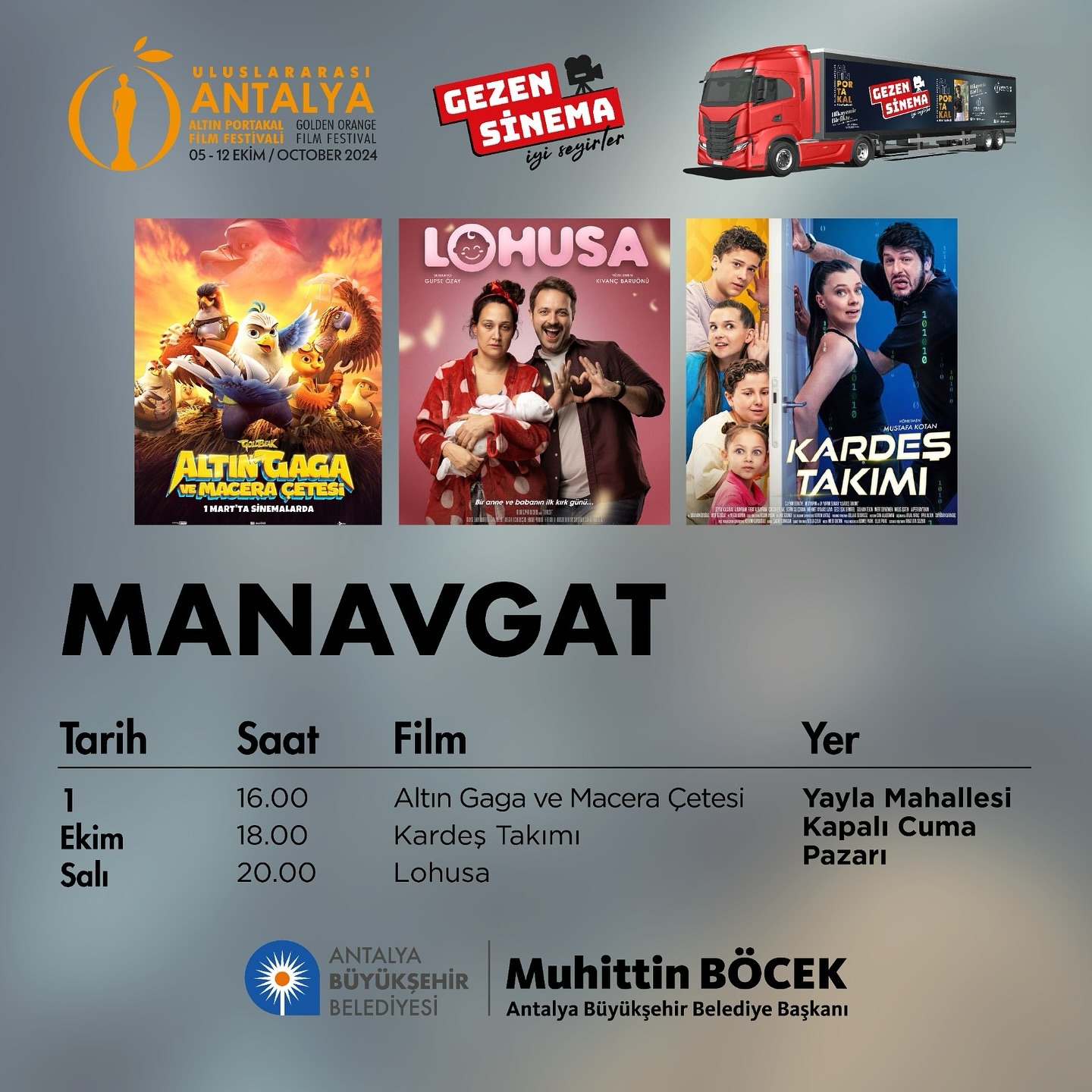 Altın Portakal Sinema Tırı Manavgat’ta! 

Uluslararası Antalya Altın Portakal Fi