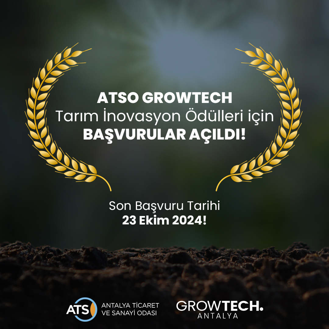 ATSO GROWTECH Tarım İnovasyon Ödülleri bu yıl 7’nci kez sahiplerini buluyor. 

T