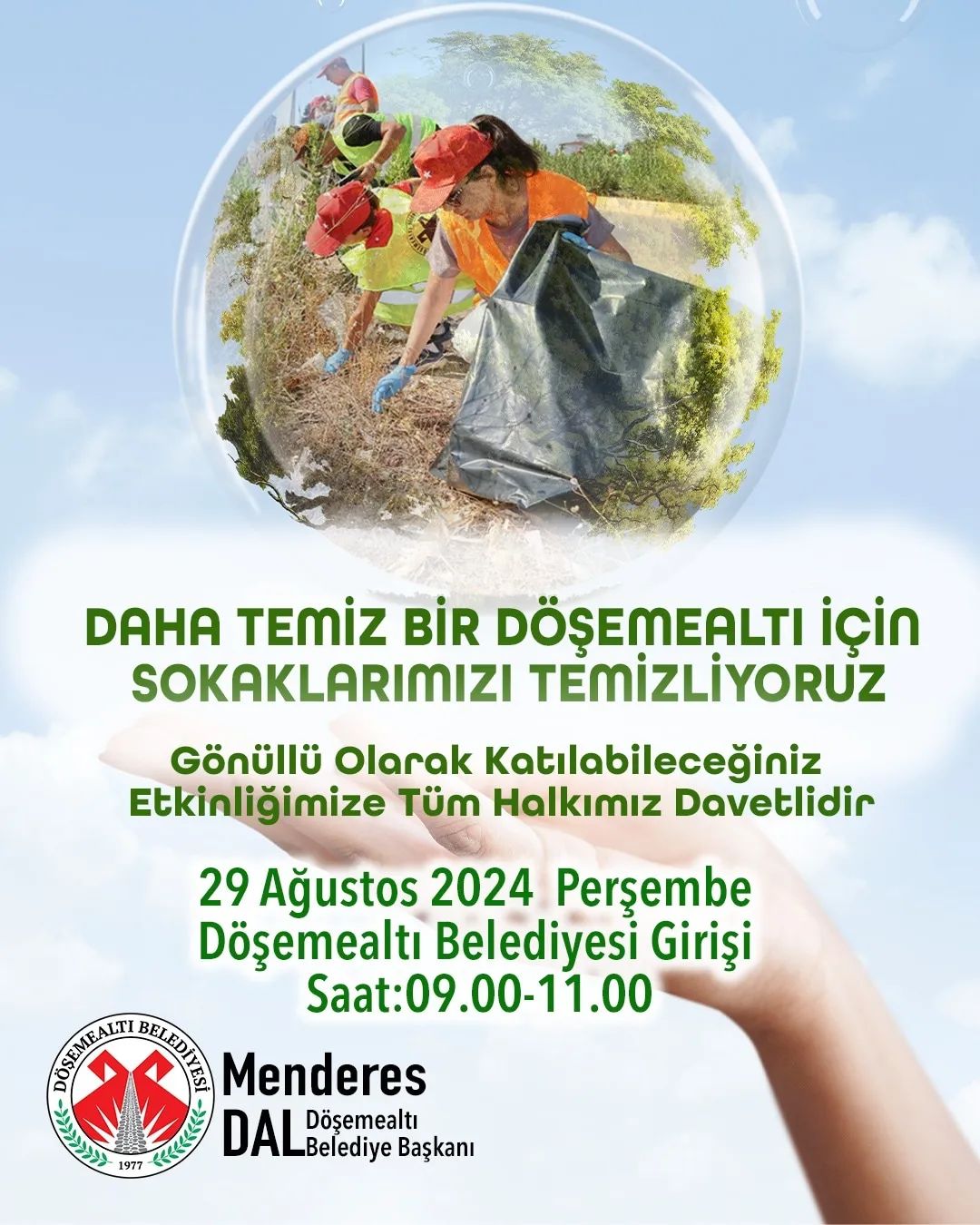 Döşemealtımızı daha güzel, temiz ve yaşanabilir bir kent haline getirmek adına b…