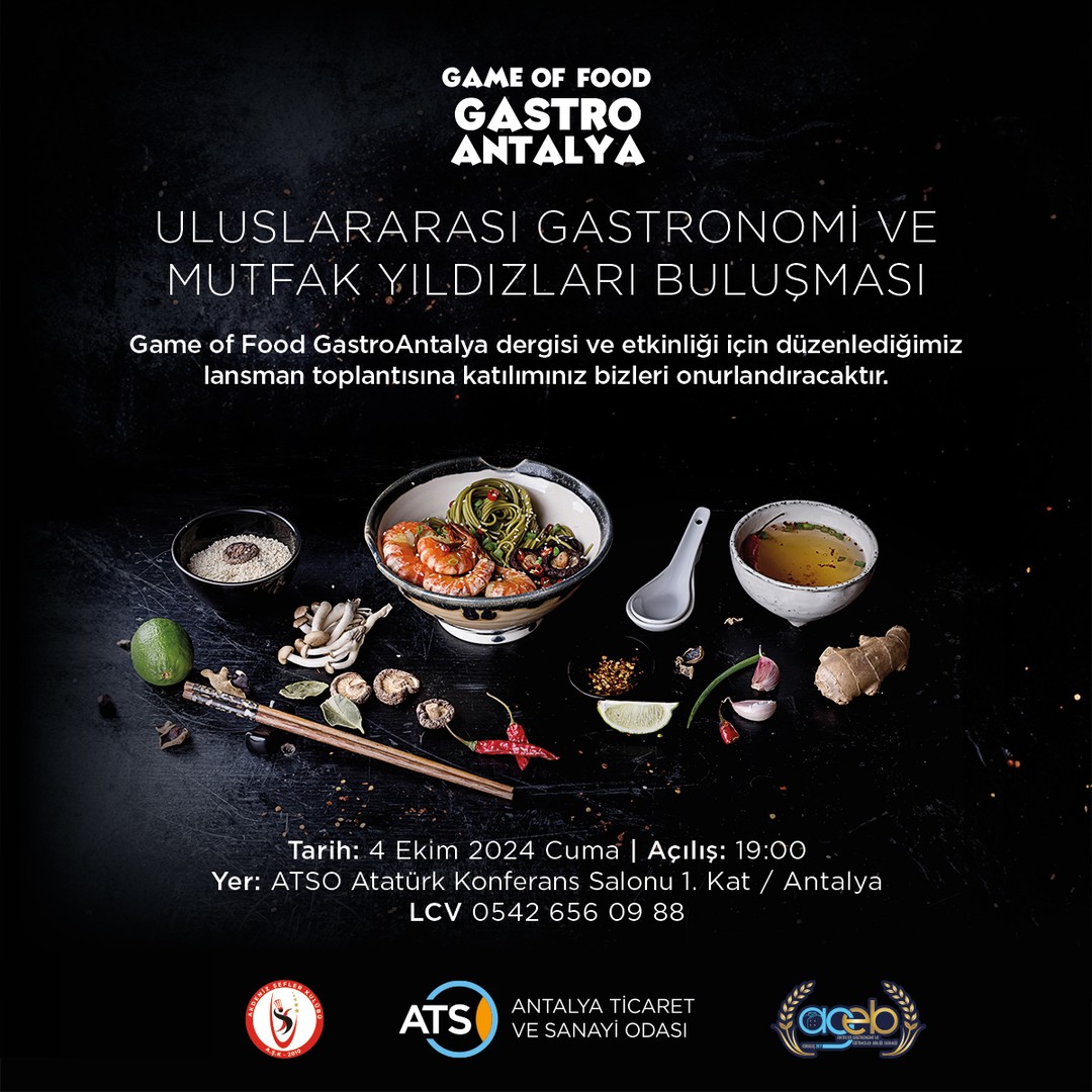 Odamız katkılarıyla, Akdeniz Gastronomi ve Mutfak Yıldızları Derneği ile Antalya