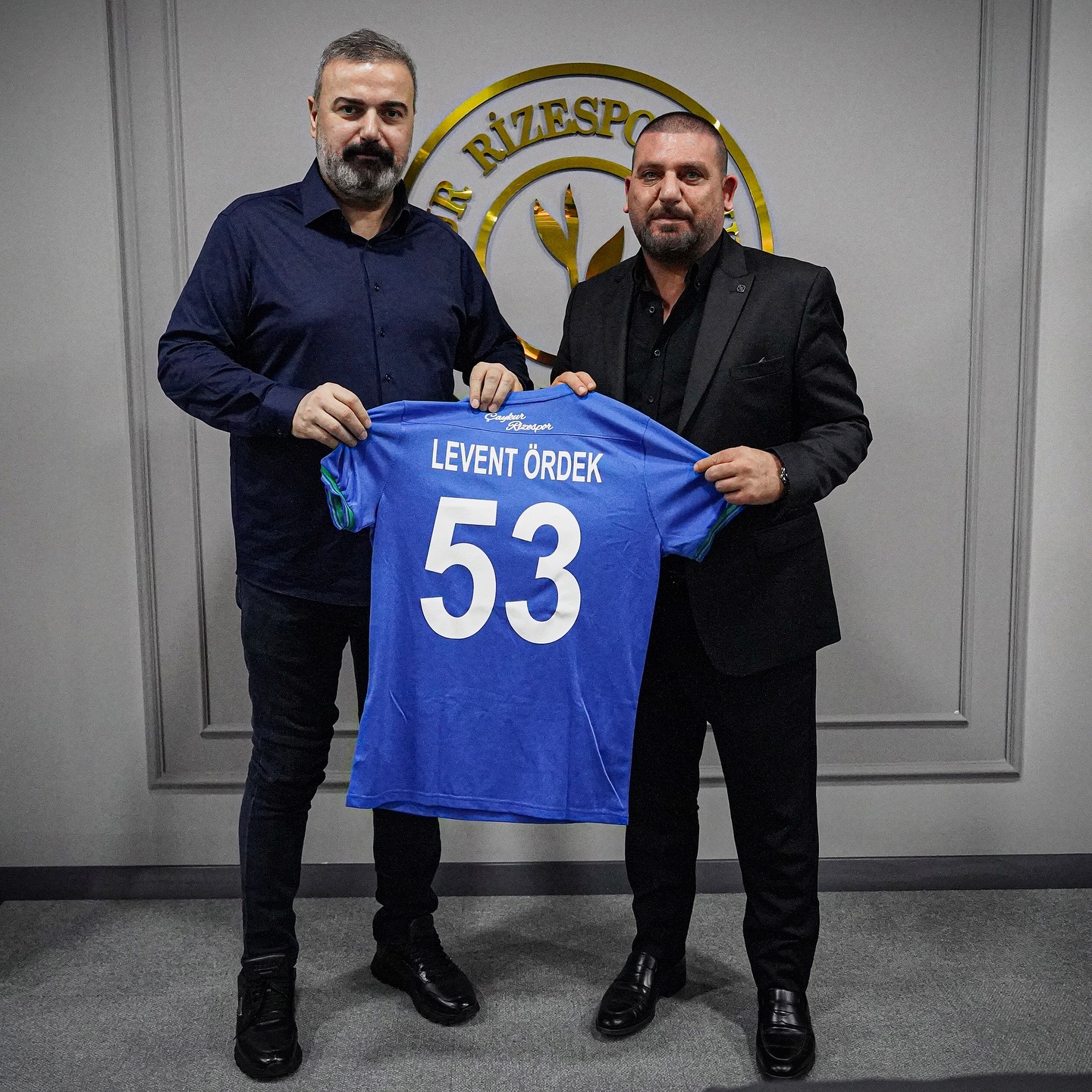 Çaykur Rizespor Başkanı İbrahim Turgut, maç öncesi Asbaşkanımız Levent Ördek ve