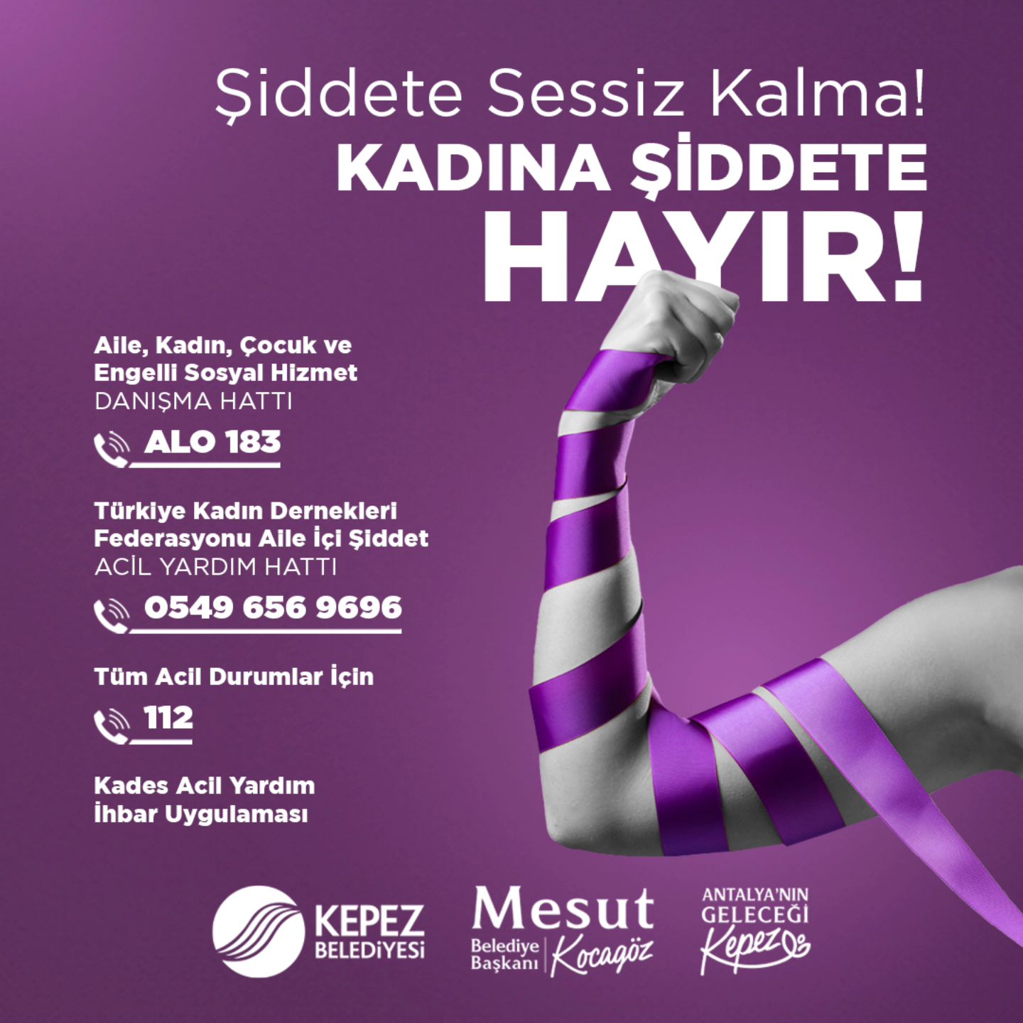 Kadına şiddeti önlemek için hem bilinçlenmek, hem de toplum olarak duyarlı olmam