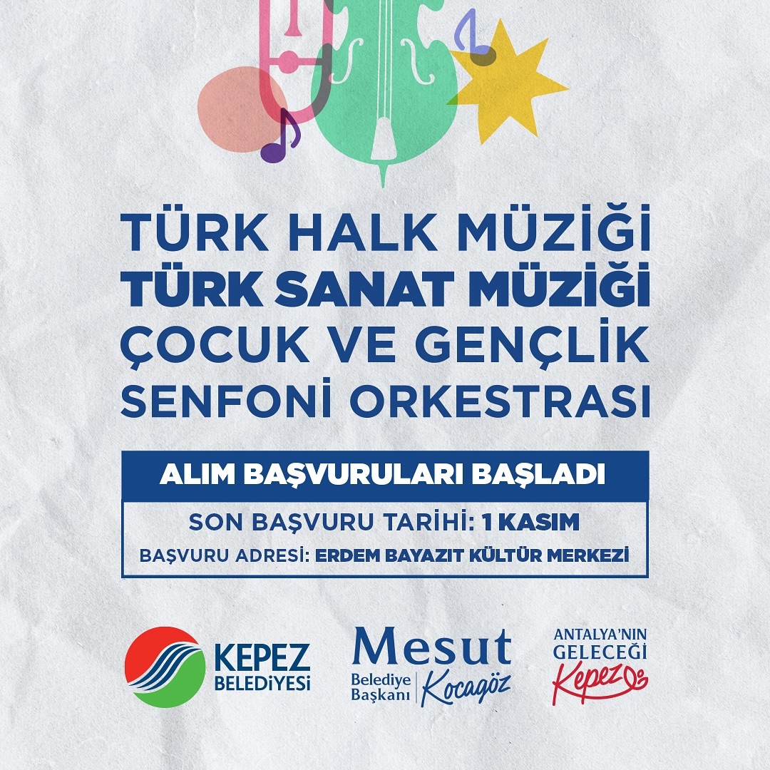 Kepez Belediyesi olarak Türk Halk Müziği, Türk Sanat Müziği Çocuk ve Gençlik Sen