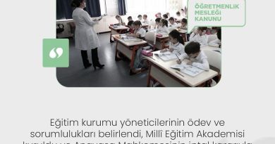 Öğretmenlerimiz ve kurum yöneticilerimiz, artık kariyer ufuklarını “Millî Eğitim