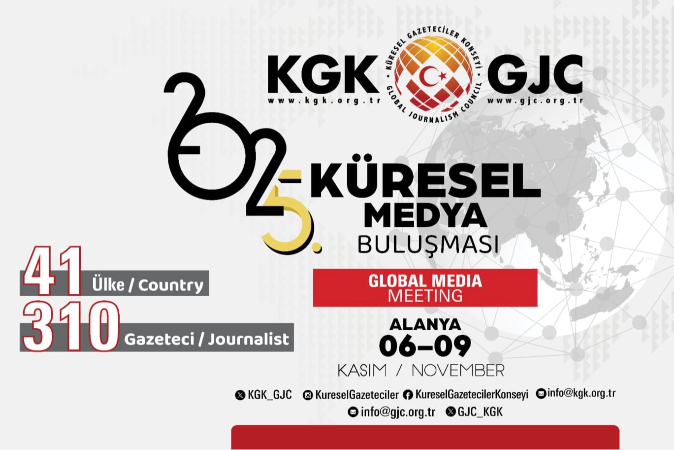 KGK 5. Küresel Medya Buluşması Alanya’da başlıyor