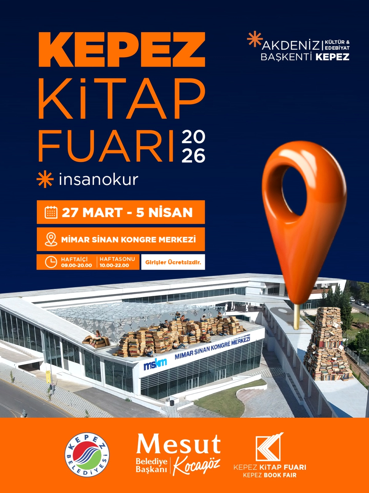 Kepez Kitap Fuarı 27 Martta: Yüzlerce Yazar ve Ücretsiz Giriş!