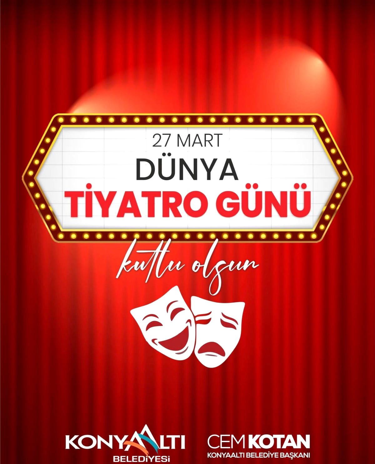 Konyaaltı Belediyesi, Dünya Tiyatro Gününde Sanatçıları Kutladı