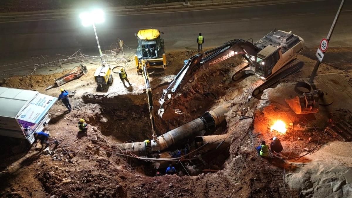 Antalyada 50 Personel, İçme Suyu Hattı İçin 24 Saat Mesai Yaptı