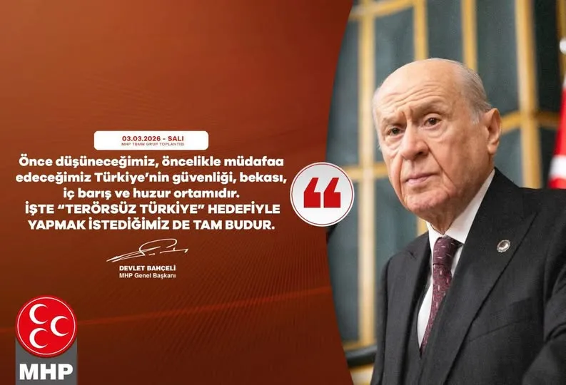 MHP Lideri Bahçeli’den Terörsüz Türkiye Vurgusu