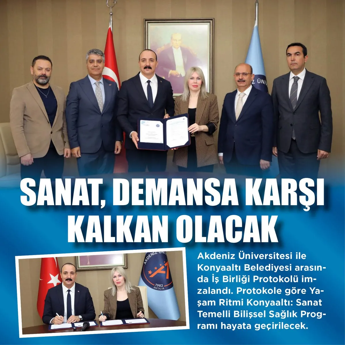 Akdeniz Üniversitesi ve Konyaaltı’dan Sanatla Bilişsel Sağlık Hamlesi