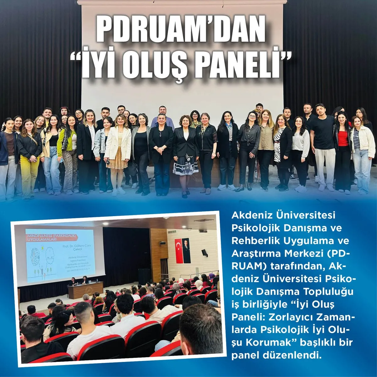 Akdeniz Üniversitesi’nde Psikolojik İyi Oluş Paneli Düzenlendi