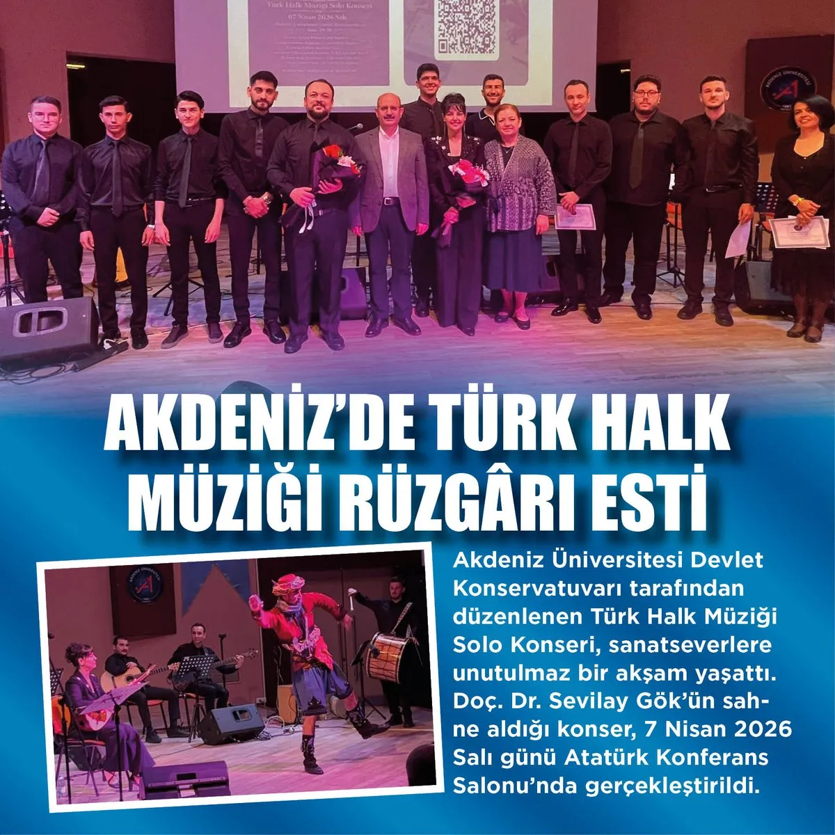 Akdeniz’de Türk Halk Müziği Konseri: Doç. Dr. Sevilay Gök Sahne Aldı