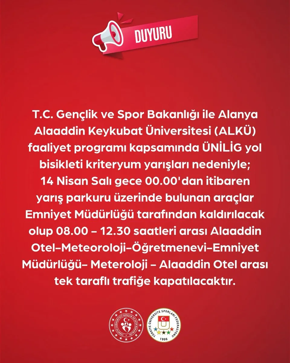 Alanya’da Bisiklet Yarışı Trafiği Durduracak! Yarın Bu Yollar Kapanıyor