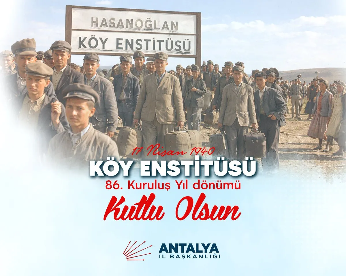 Antalya CHP’den Köy Enstitüleri’nin 86. Kuruluş Yılında Anma Mesajı