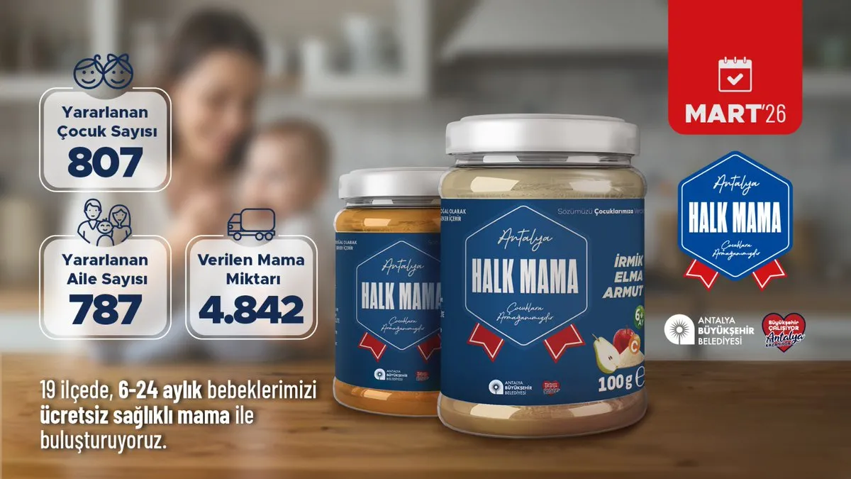 Antalya’da 6-24 Aylık Çocuklara Ücretsiz Halk Mama Desteği
