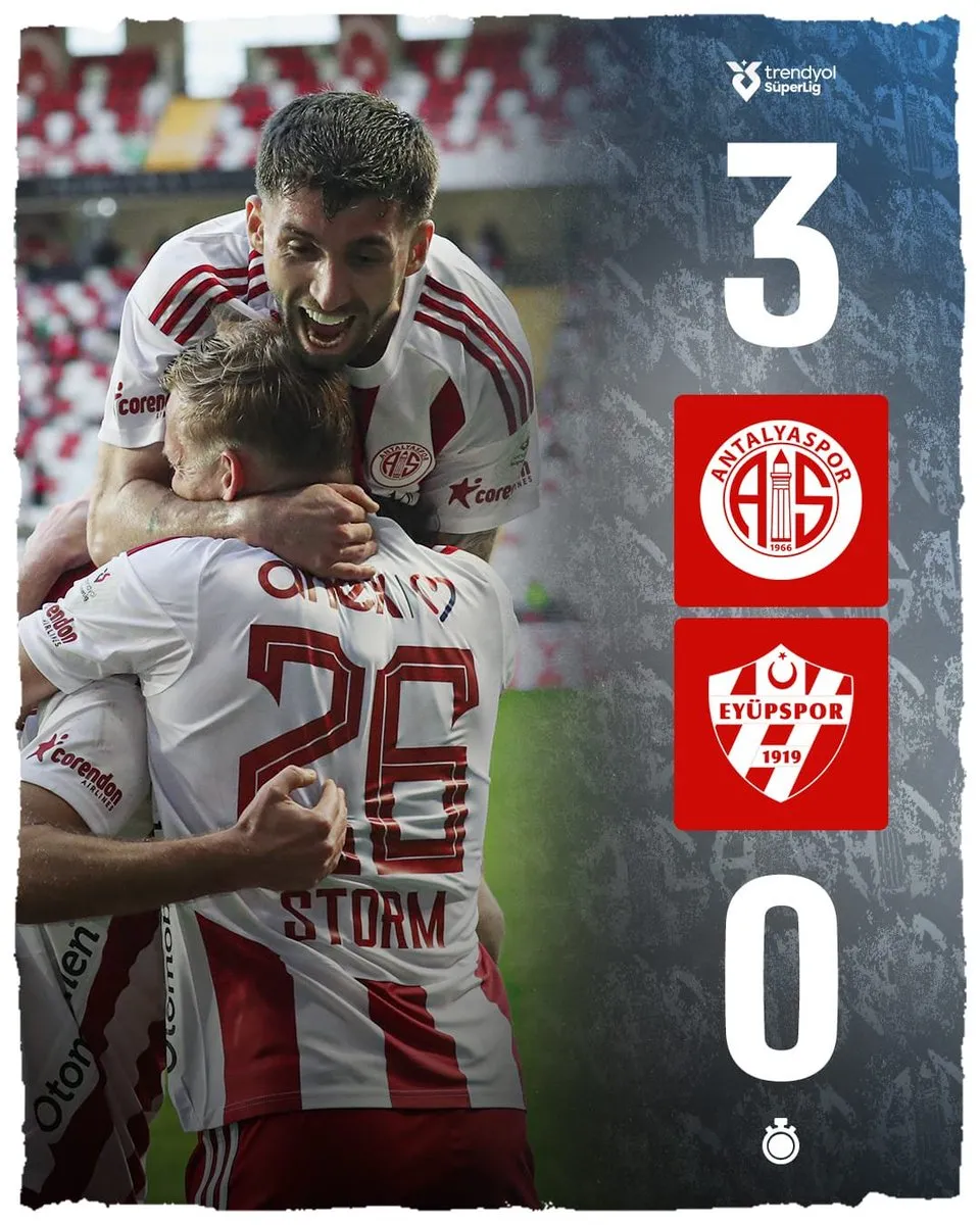 Antalyaspor, Eyüpspor’u 3-0 Mağlup Etti! Valilikten Tebrik Mesajı