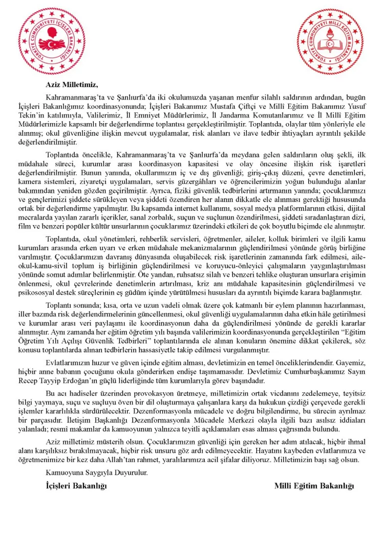 Okul Güvenliği İçin Kritik Zirve: Yeni Eylem Planı Açıklandı